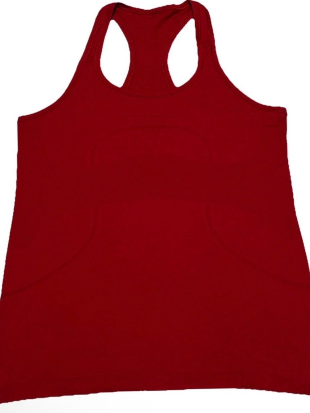 lululemon athletica swifty hip length Racerback Tank size 10 dark red